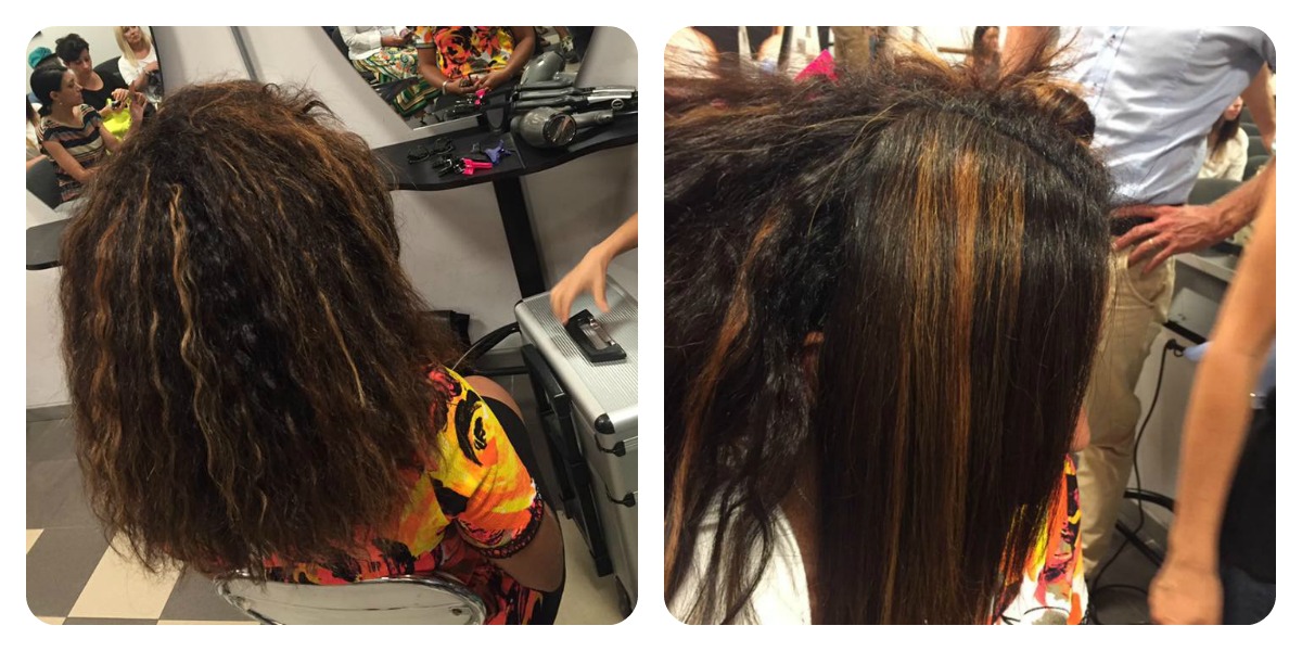 Capelli lisci con uno shampoo