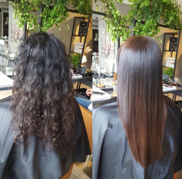 shampoo lisciante: prima e dopo